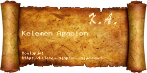 Kelemen Agapion névjegykártya
